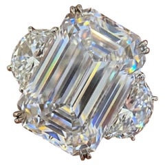 GIA Certified 22 Carat Emerald Cut Diamond Ring