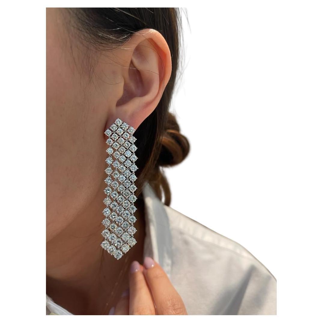 diamond earrings long