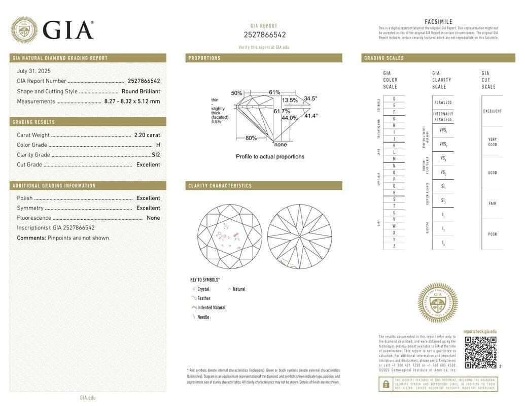 Contemporaneo GIA Certified 2,2 Carat Round Hidden Halo Pave Anello con diamanti in oro giallo 18K in vendita