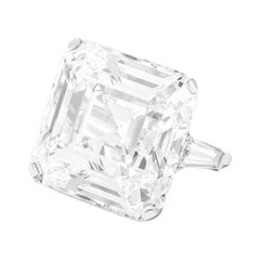 GIA Certified 22 Ct. Emerald Cut Diamond Tapered Baguette Ring