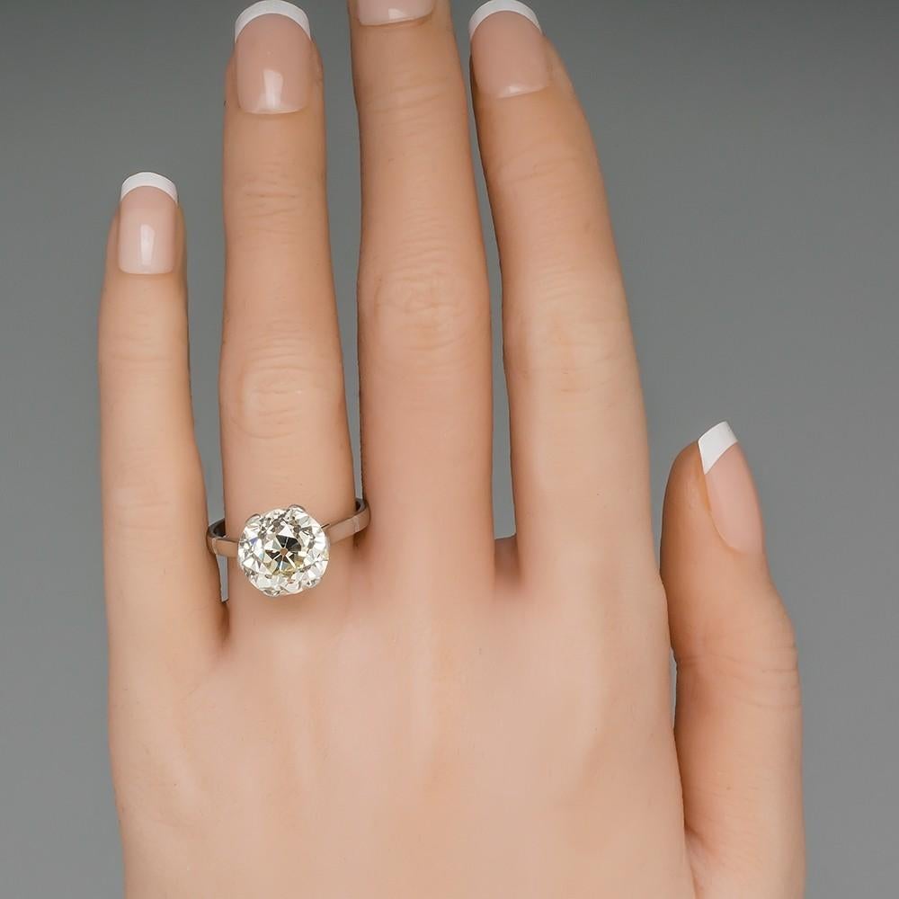 Taille ronde GIA Certified 2.20 Carat Round Brilliant Cut Diamond Engagement Old Cut en vente