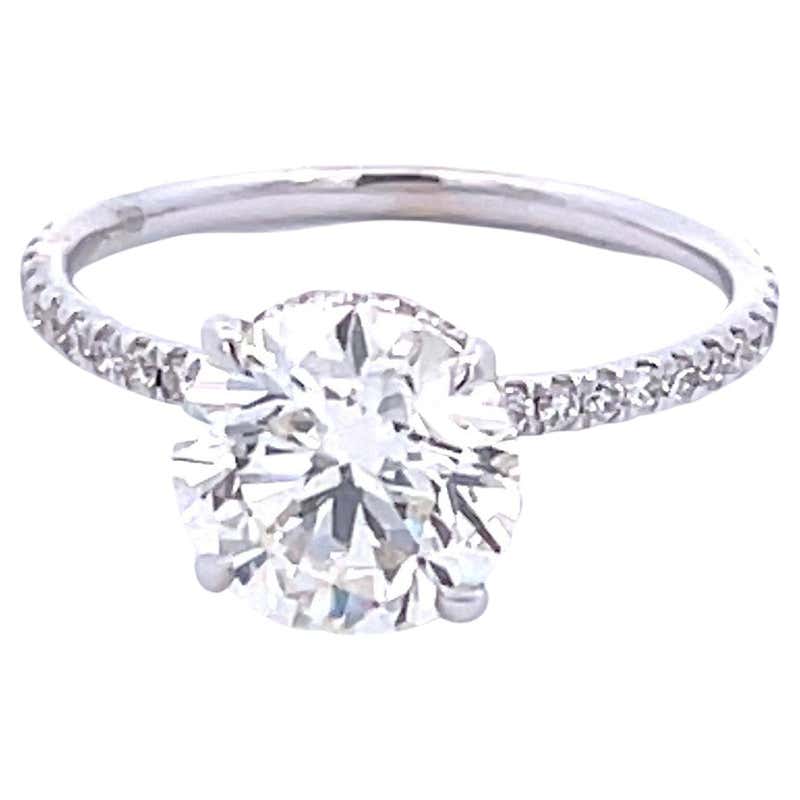 Flawless GIA Certified 13 Carat Round Brilliant Cut Diamond Ring For ...