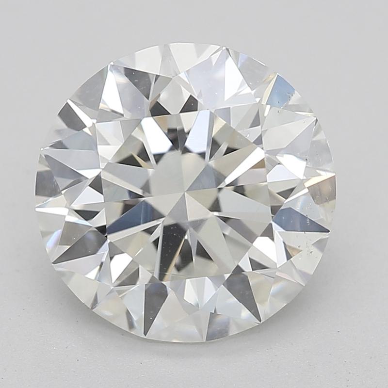 Dieser in New York handgefertigte Diamantring mit einem fesselnden runden Mittelstein von 2,20 ist wunderschön in Gelbgold gefasst. Der GIA-zertifizierte Diamant weist ein exquisites H und SI1 auf und garantiert eine außergewöhnliche Brillanz und