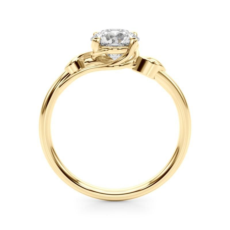 Round Cut GIA Certified 2.20 Carat Round Nature Leaf & Vine Band Diamond Ring For Sale
