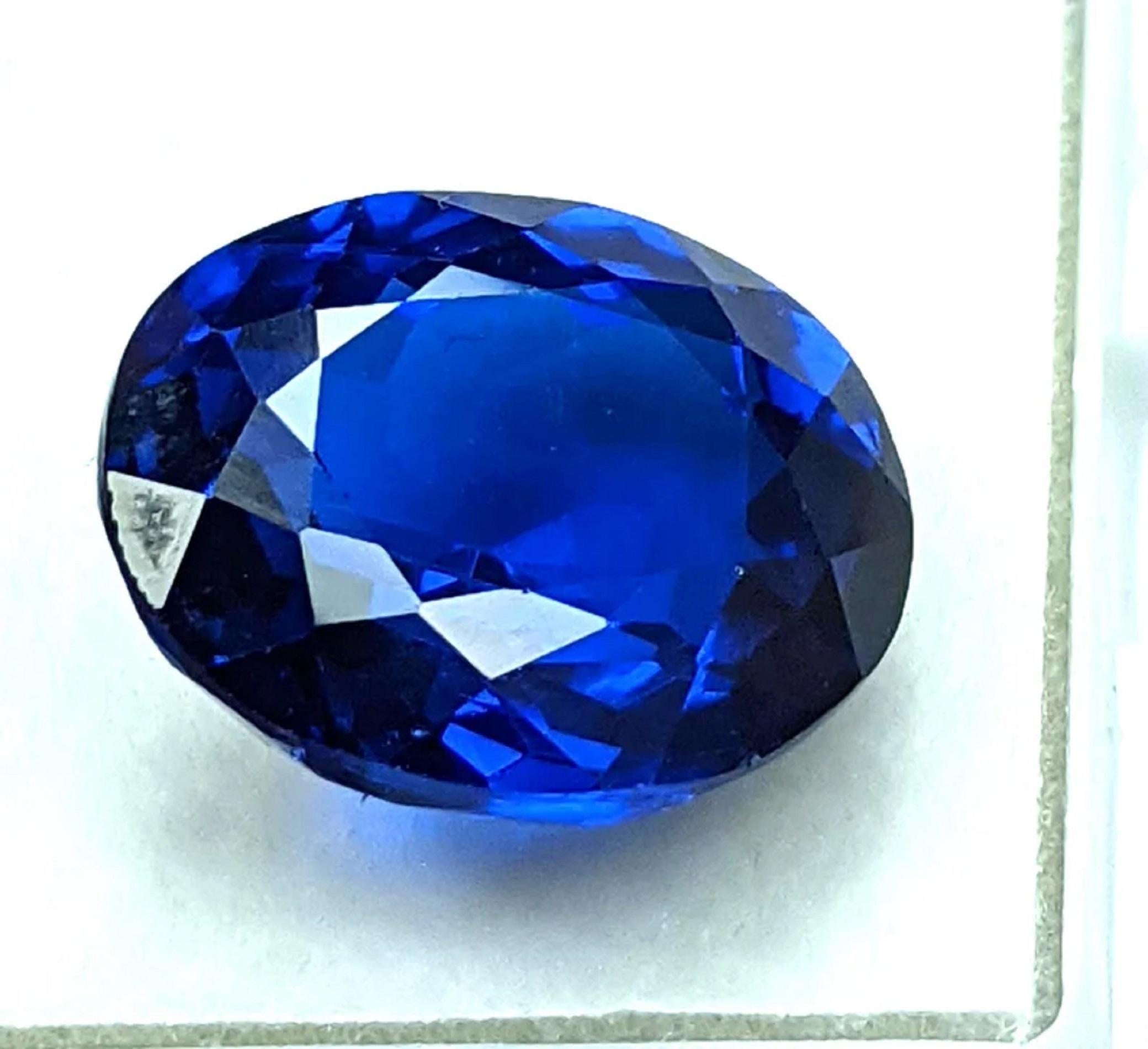 GEM QUALITY EGL Certified VIVID BLUE 37 Carat Oval Tanzanite