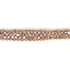 GIA-zertifiziertes 22.07 Karat Fancy-Diamant-Armband aus Roségold
