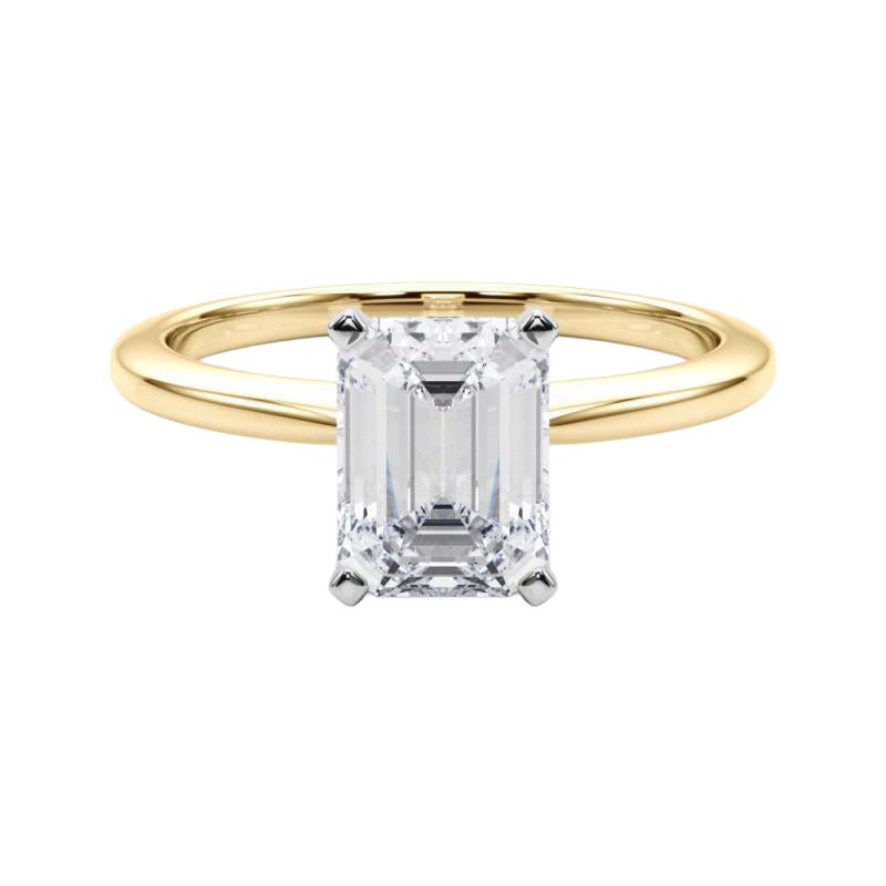 GIA-zertifizierter 2.21 Karat Smaragd Solitär-Diamantring mit Zacken