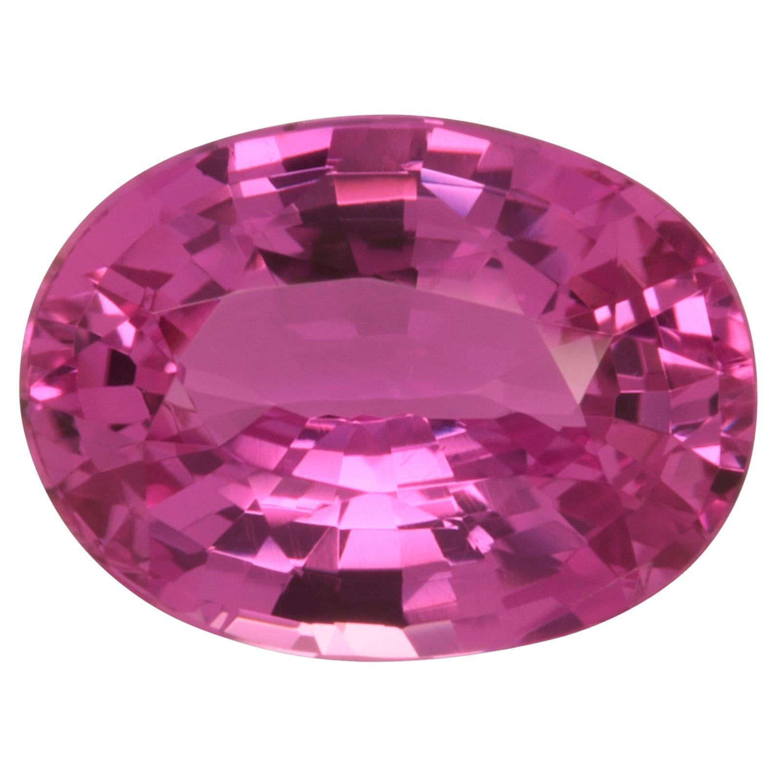 GIA Certified 2.21 Carats Unheated Pink Sapphire  For Sale