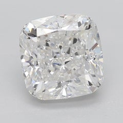 GIA Certified 2.22 Carat Knife Edge Band Cushion Halo Diamond Ring