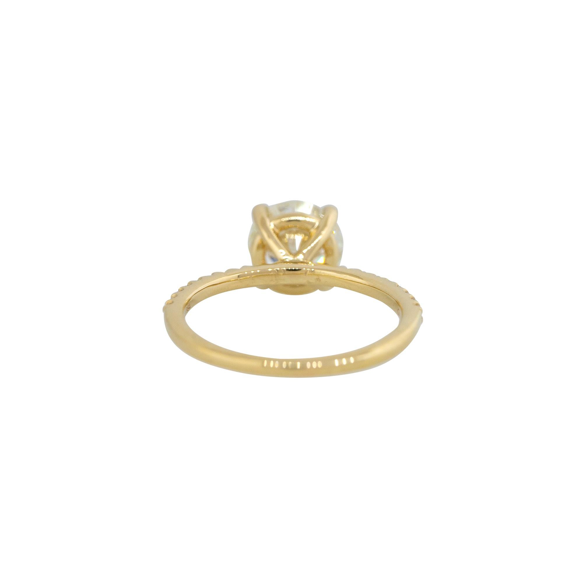 Women's GIA Certified 2.23 Carat Round Brilliant Diamond Engagement Ring  14 Karat For Sale