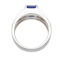 GIA Certified 2.23 Carat Sri Lanka Blue Sapphire Men's Ring
