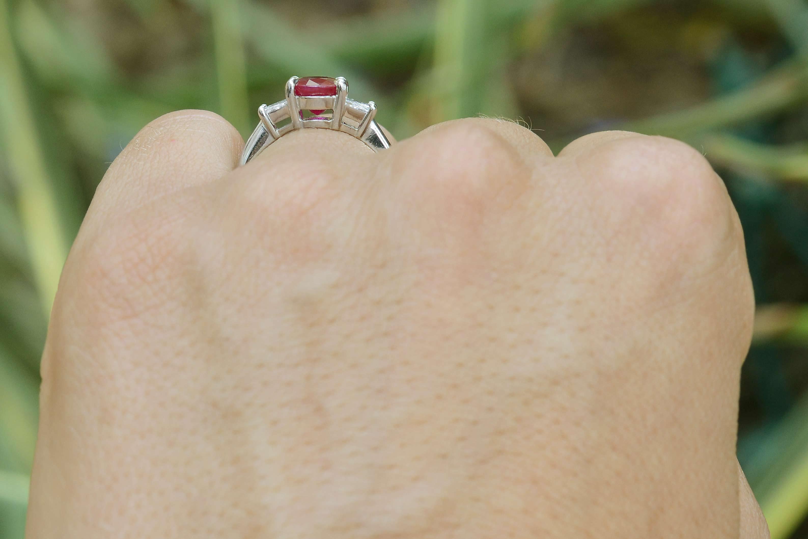 pigeon blood ruby engagement ring