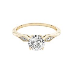 GIA Certified 2.25 Carat Round Solitaire Knife-Edge Diamond Ring