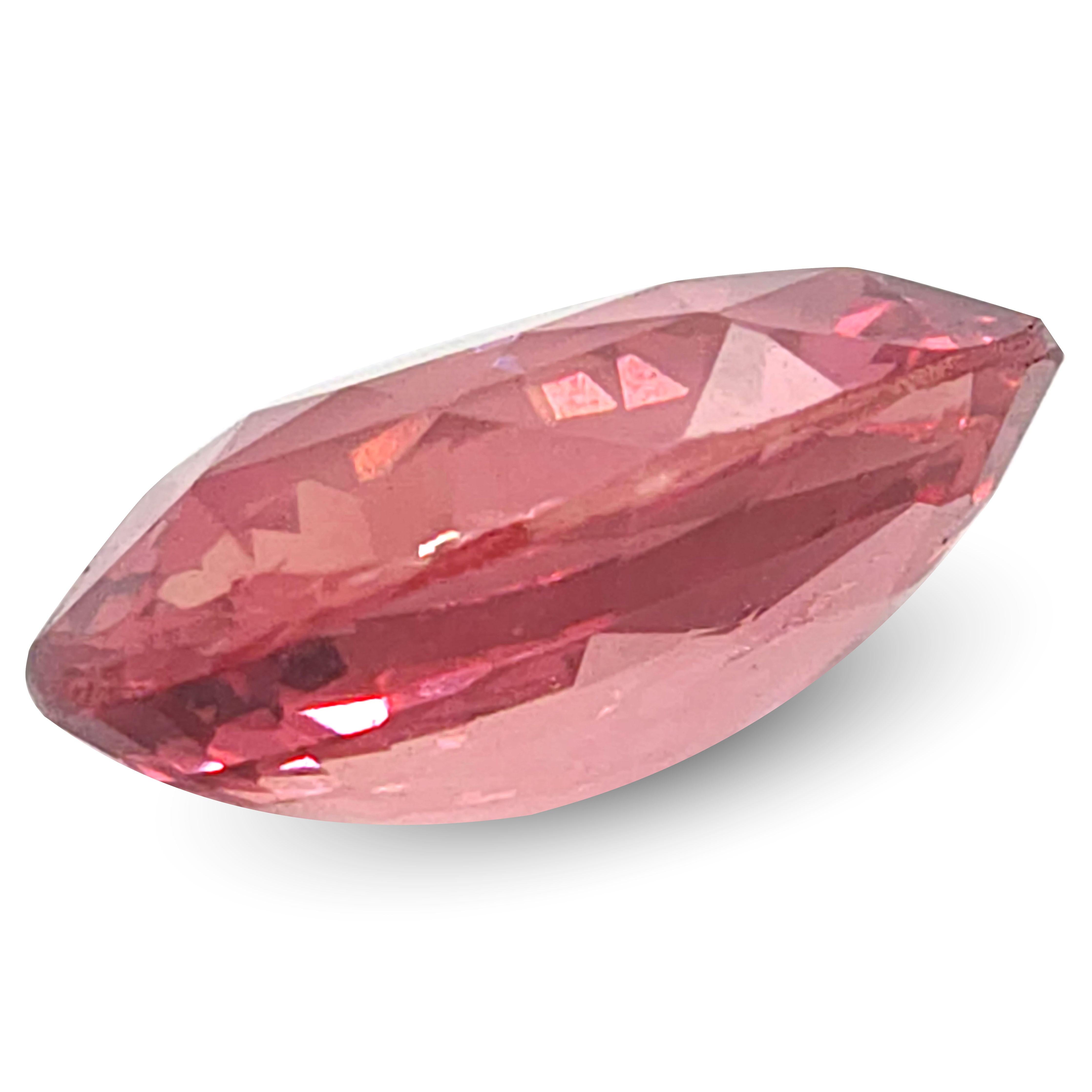 GIA Certified 2.25 Carats Heated Padparadscha Sapphire  In New Condition For Sale In Los Angeles, CA