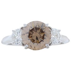 GIA Certified 2.26 Carat Natural Fancy Brown Diamond Cocktail Ring in 18 Karat