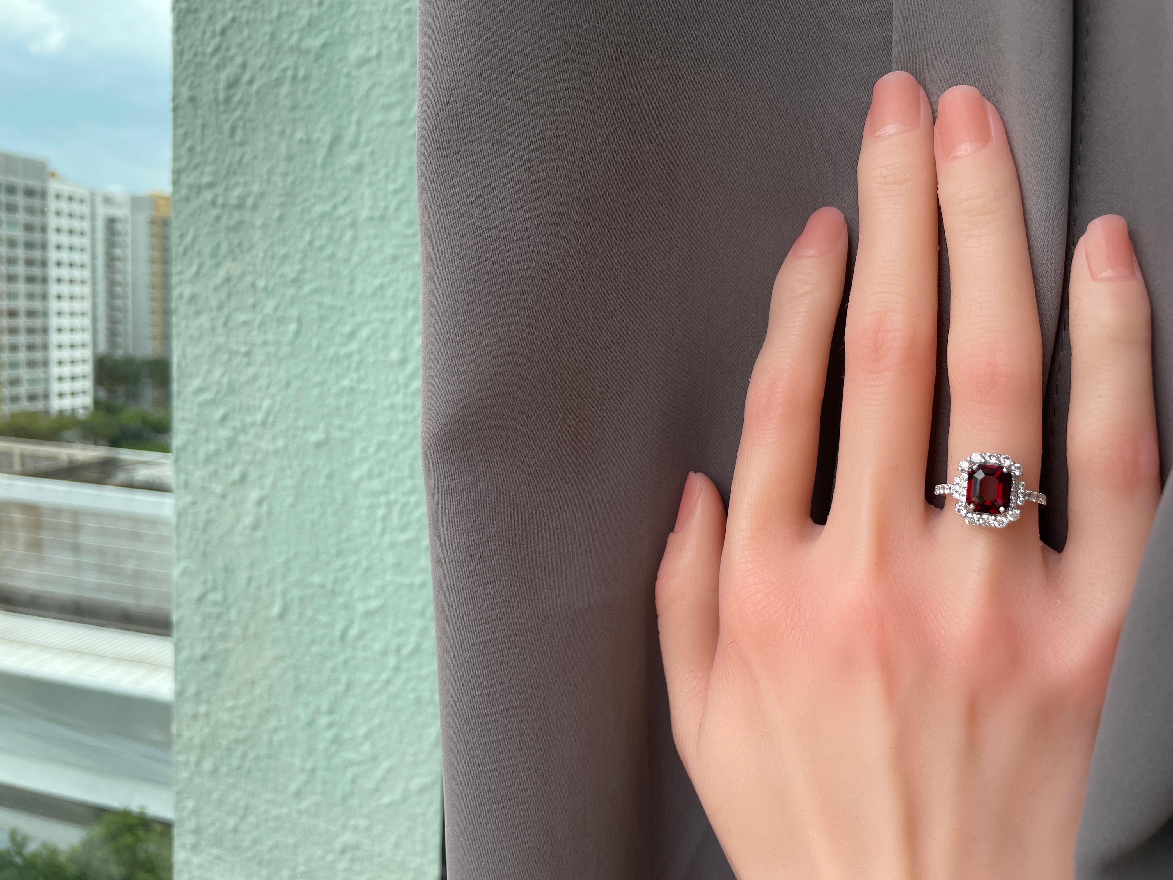 
This ring features a loupe-clean, well-cut red spinel with great color and sparkle. It’s set in 18k solid gold and accented with high-quality natural diamonds that truly highlight the beauty of the spinel.

It comes with a GIA certificate, ensuring