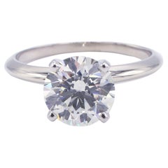 GIA Certified 2.28 Carat J VS1 Round Diamond Solitaire Engagement Ring 