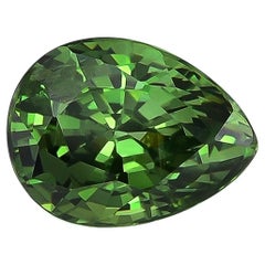 GIA Certified 2.28 Carat Namibian Pear Demantoid Garnet, Natural Green Garnet