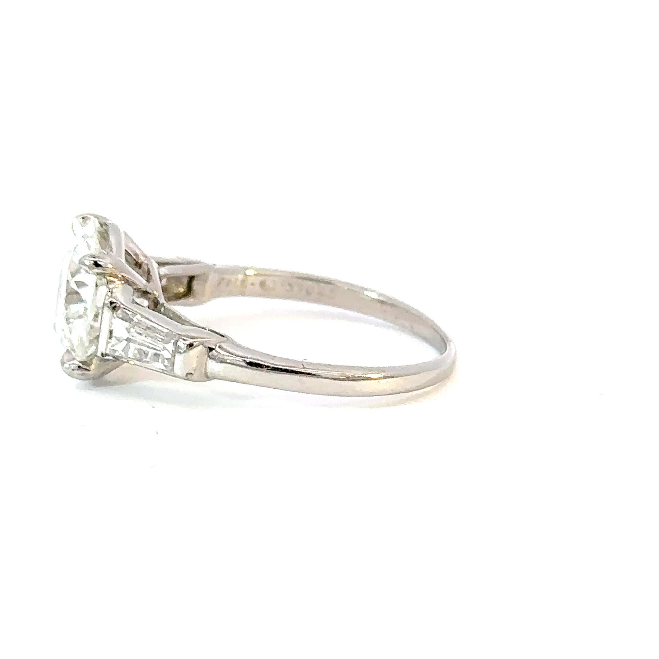 Round Cut GIA Certified 2.28ct Cartier Diamond Engagement Ring in Palladium