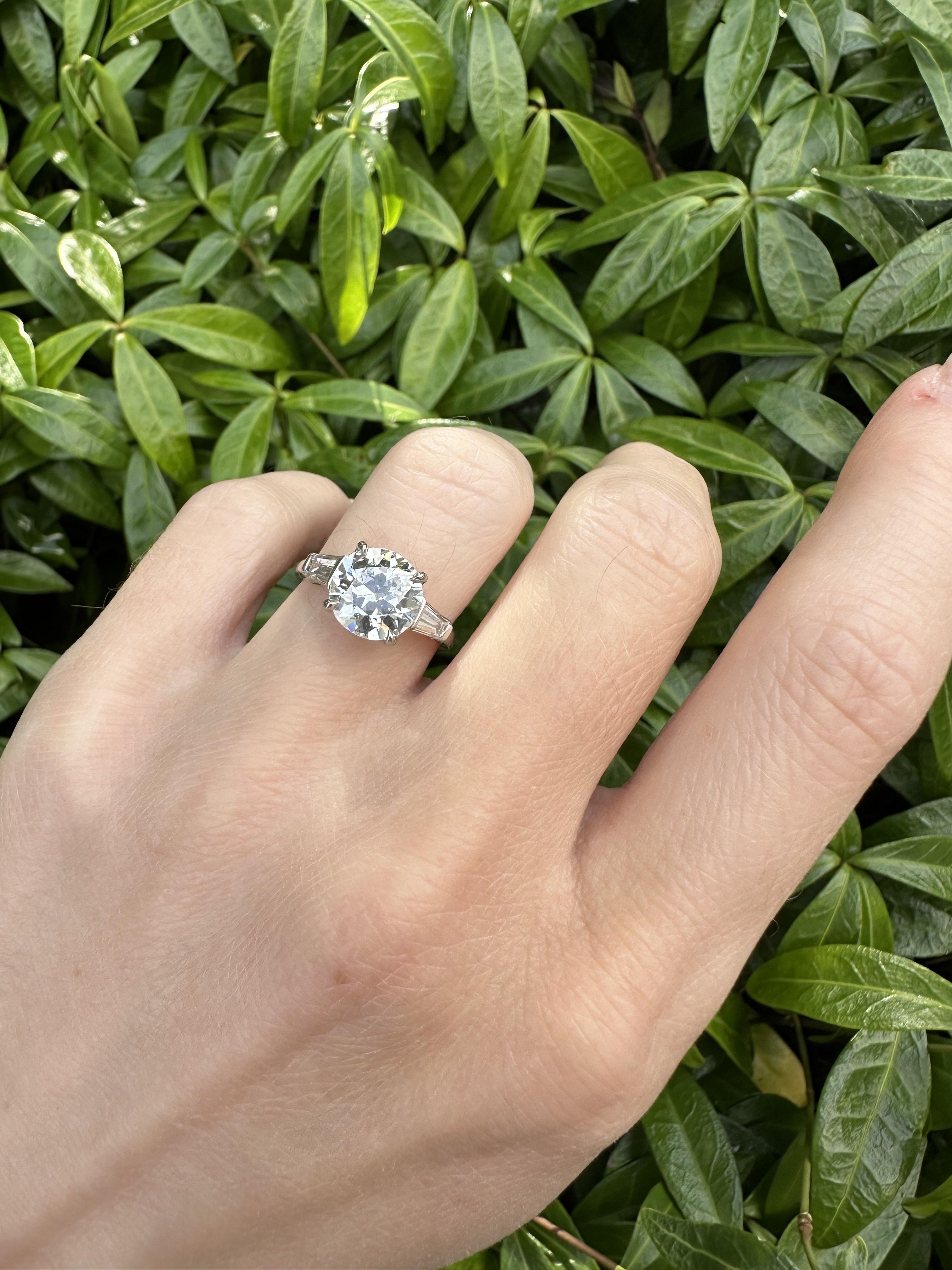 GIA Certified 2.28ct Cartier Diamond Engagement Ring in Palladium In Good Condition In Sandnes, NO