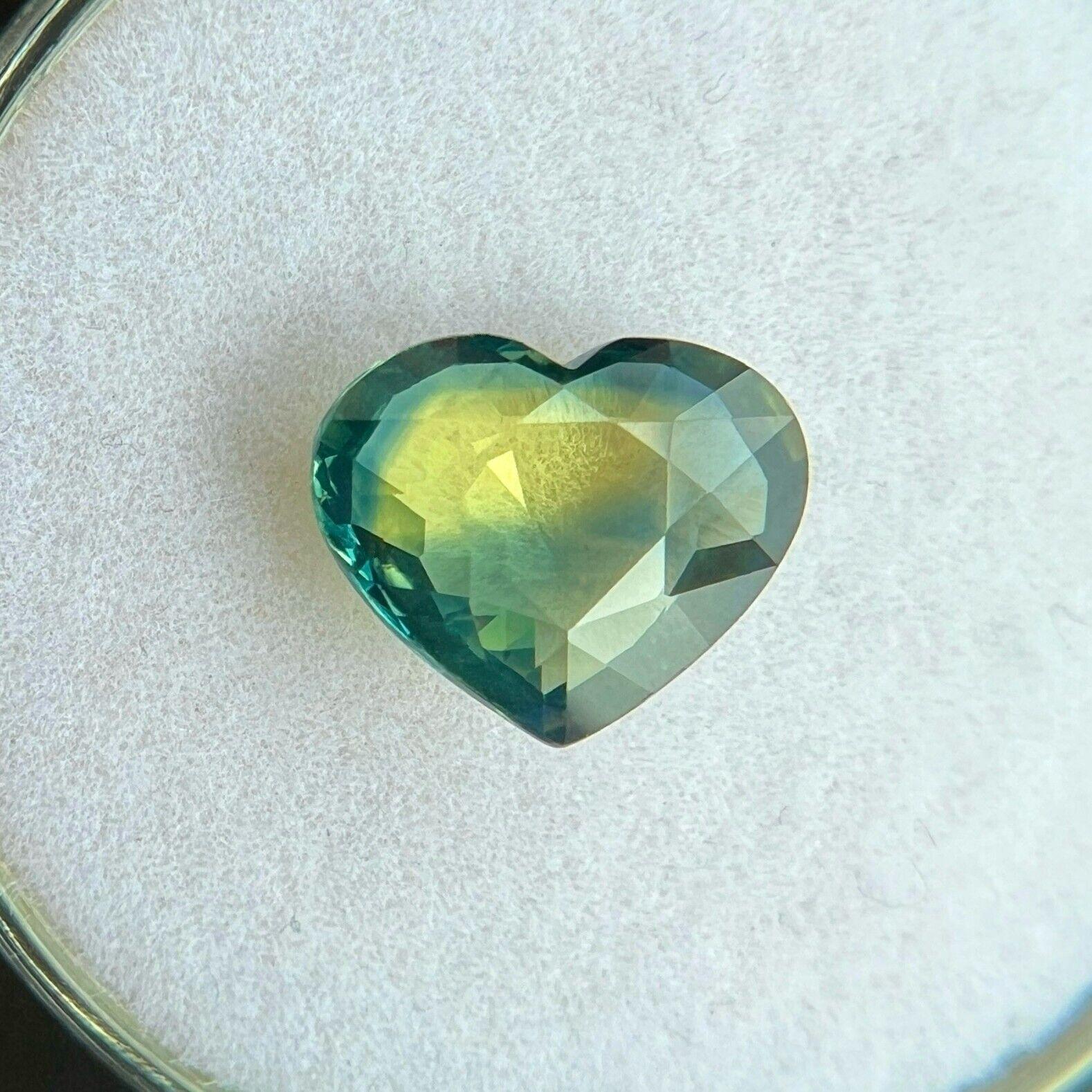 Gia Certified 2.29ct Sapphire Natural Australian Bi Colour Untreated Heart Cut For Sale 3