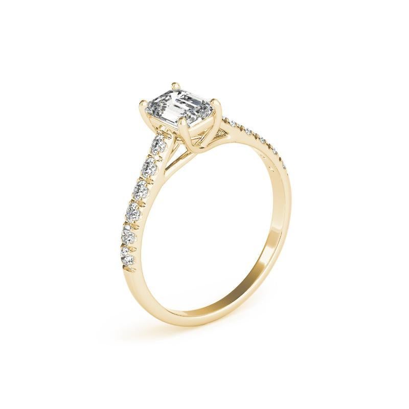 Women's GIA Certified 2.2ct Emerald Pave Trellis Entwined Prong Diamond Ring For Sale