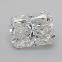 GIA Certified 2.2ct Radiant Slim Band Classic Solitaire Diamond Ring