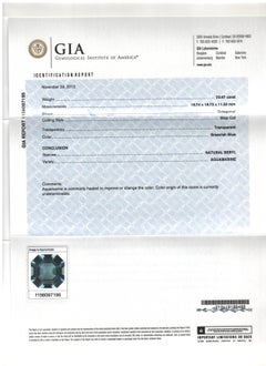 GIA Certified 23 Carat Aquamarine and Diamond Necklace in White and Yellow Gold