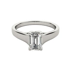 GIA Certified 2.3 Carat Entwined Prong Cathedral Emerald Diamond Ring