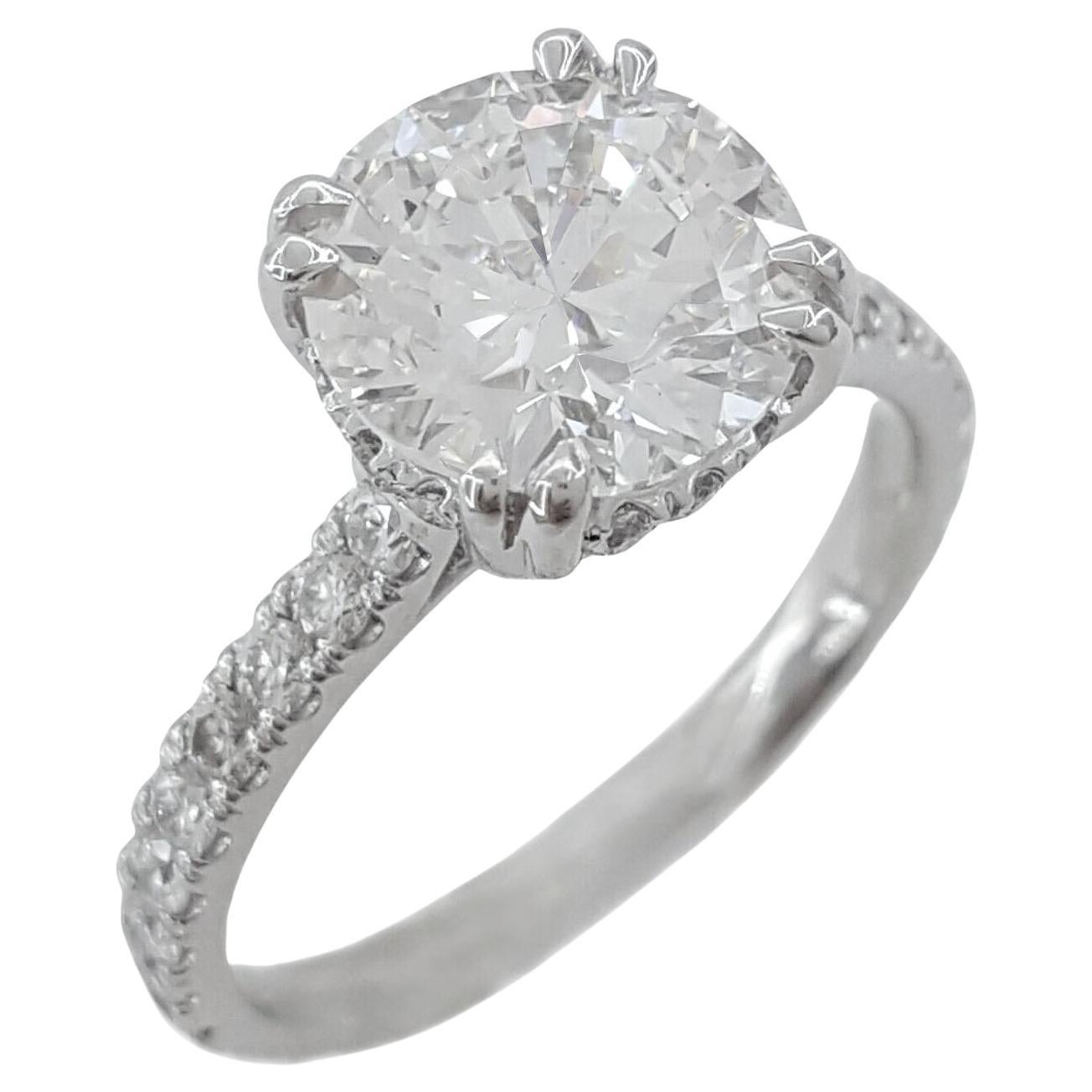 GIA Certified 2.30 Carat Round Brlliant Cut Diamond Ring