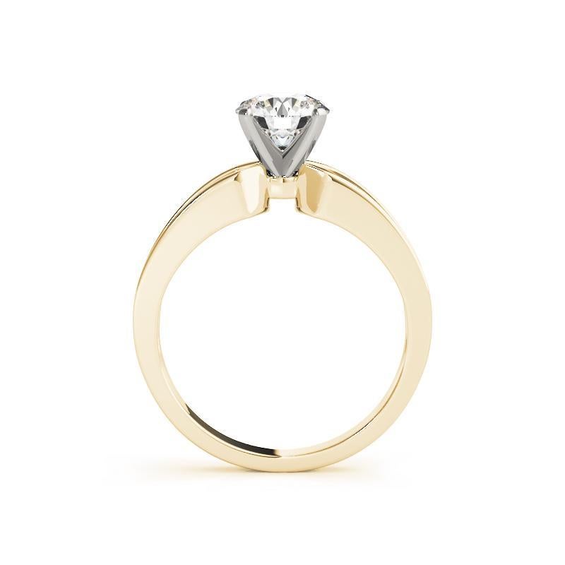 Anello con diamanti a fascia smussata con solitario rotondo da 2,30 carati certificato GIA In condizioni Nuovo in vendita a New York, NY