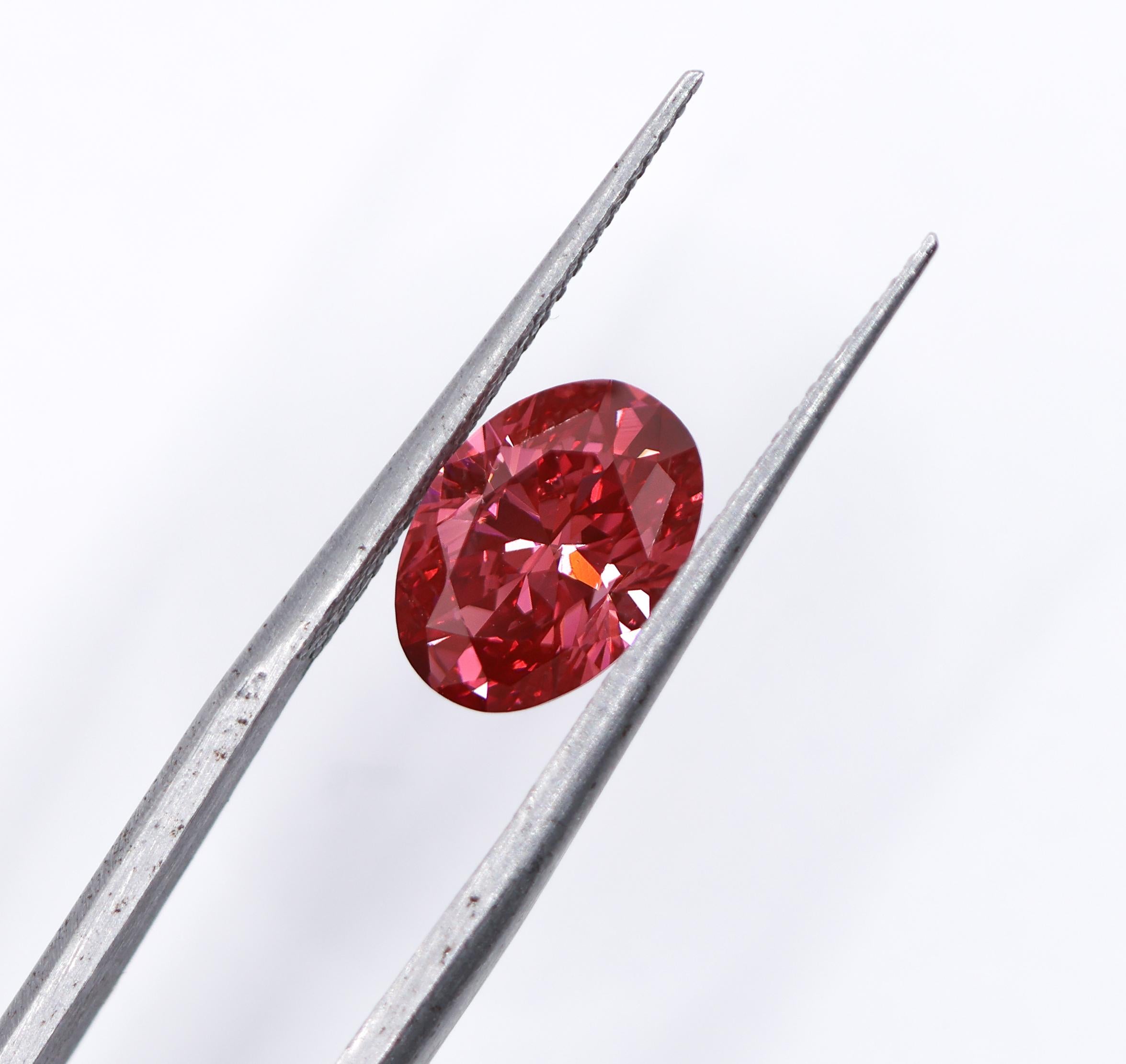 We are thrilled to bring you this absolutely gorgeous pink natural, earth-mined diamond! This diamond is HPHT treated, giving it a stunning Fancy Deep Pink color. A fabulous size for an engagement ring or statement piece that is sure to turn heads.