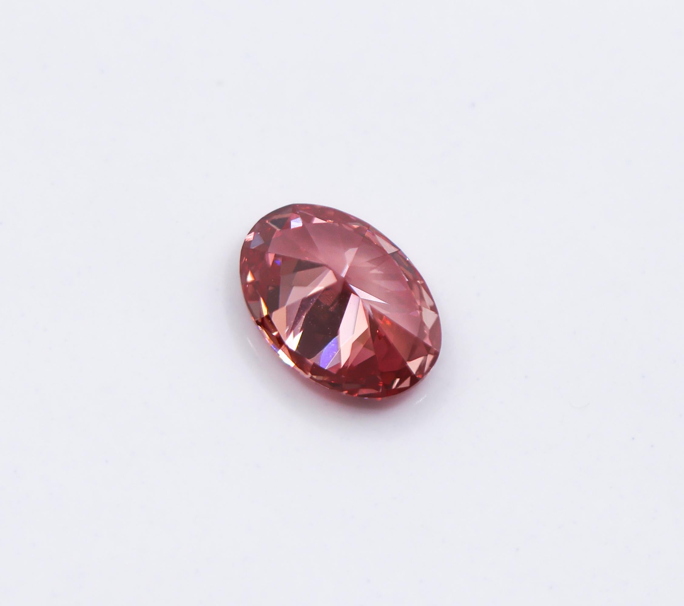 Modernist GIA Certified 2.31 Carat VVS1 Fancy Deep Pink Diamond Natural Earth Mined For Sale
