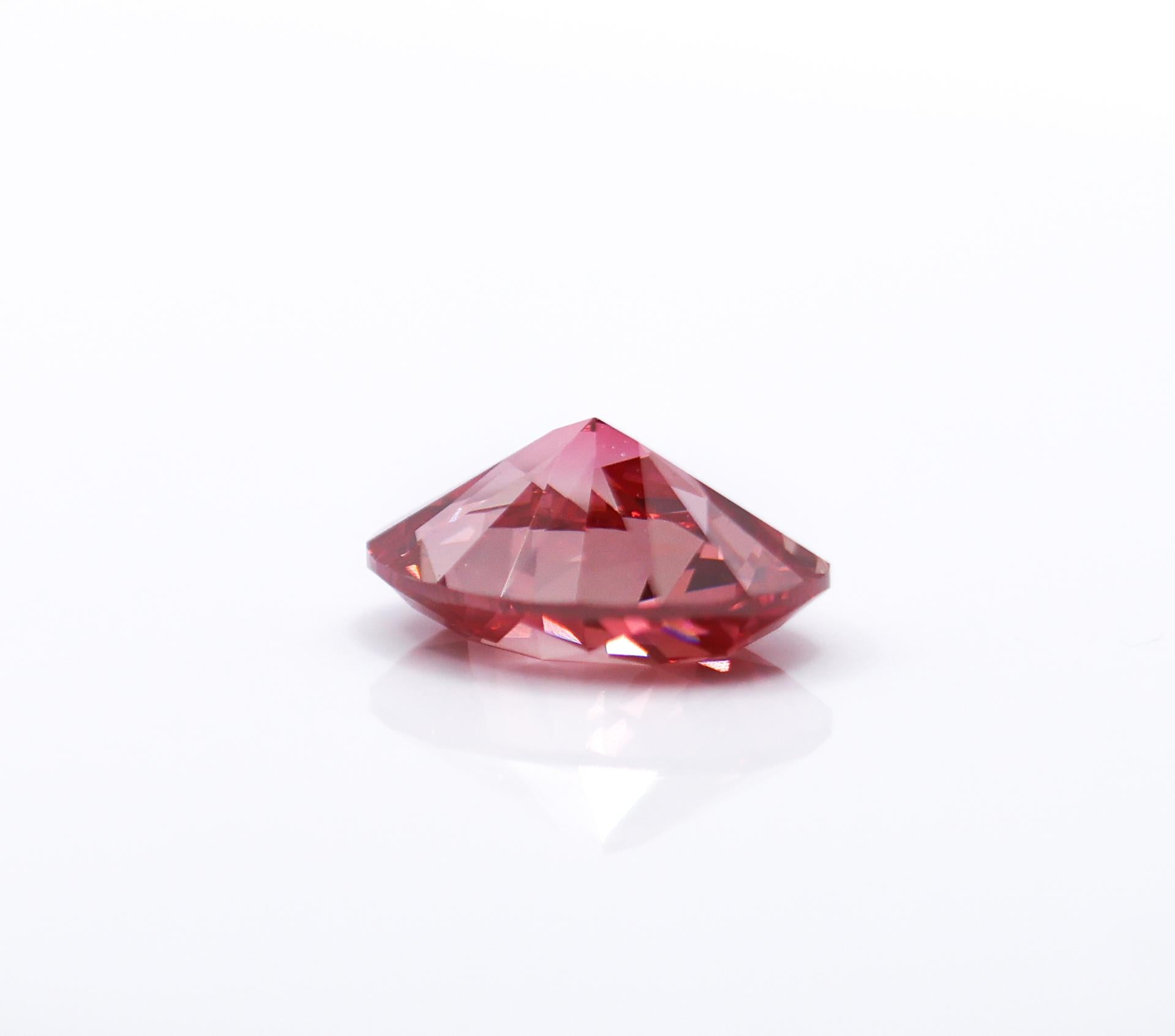Women's GIA Certified 2.31 Carat VVS1 Fancy Deep Pink Diamond Natural Earth Mined For Sale