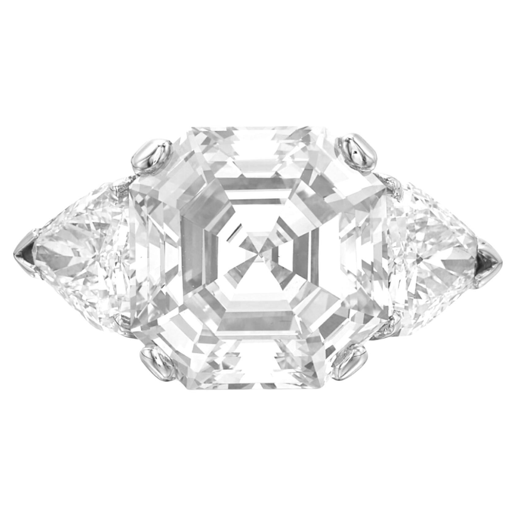 GIA Certified 2.32 Carat Emerald Cut Diamond Platinum Ring