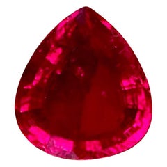 GIA Certified 23.28 Carat Pear Cut Natural Rubellite Tourmaline