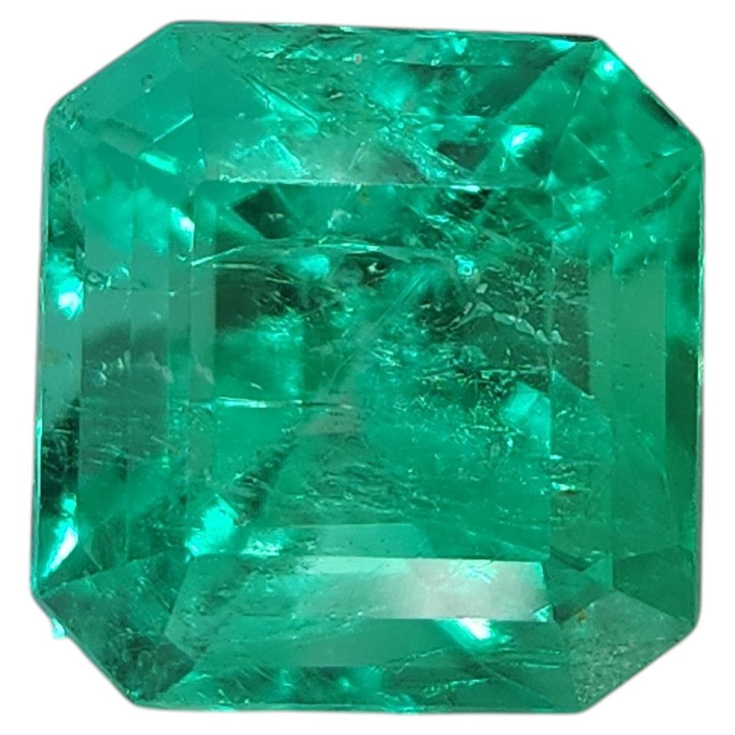GIA Certified 2.33ct Colombian Emerald, Emerald Cut, Unisex, 1990