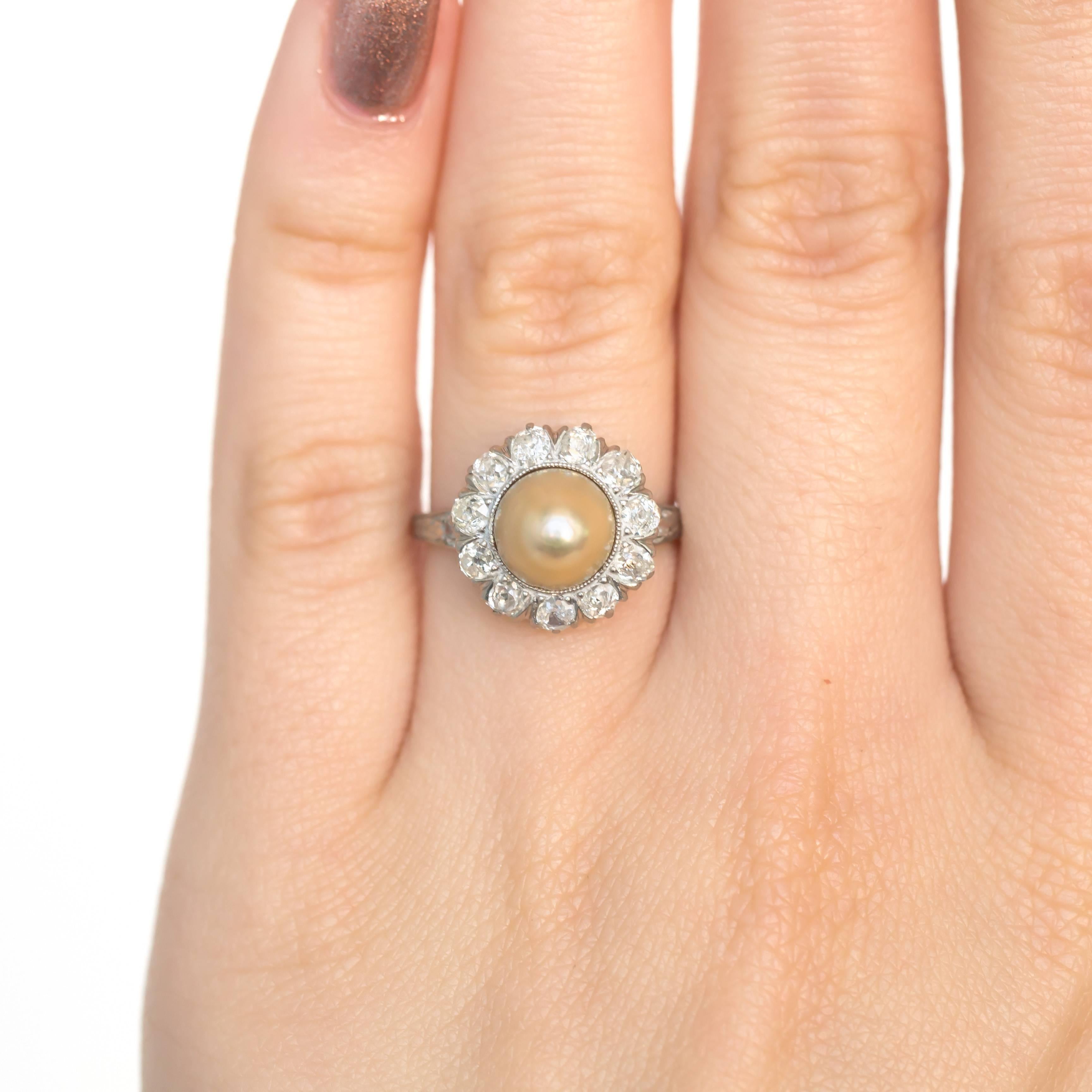 GIA Certified 2.35 Carat Platinum Pearl Engagement Ring For Sale 1