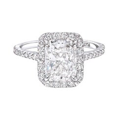 GIA Certified 2.36 Carat Radiant Cut Engagement Anniversary Ring In 14k W/Gold GIA Certified 2.36 Carat Radiant Cut Engagement Anniversary Ring In 14k W/Gold