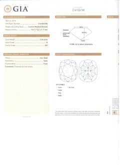 GIA Certified 2.36 Carat Cushion Cut Engagement Ring