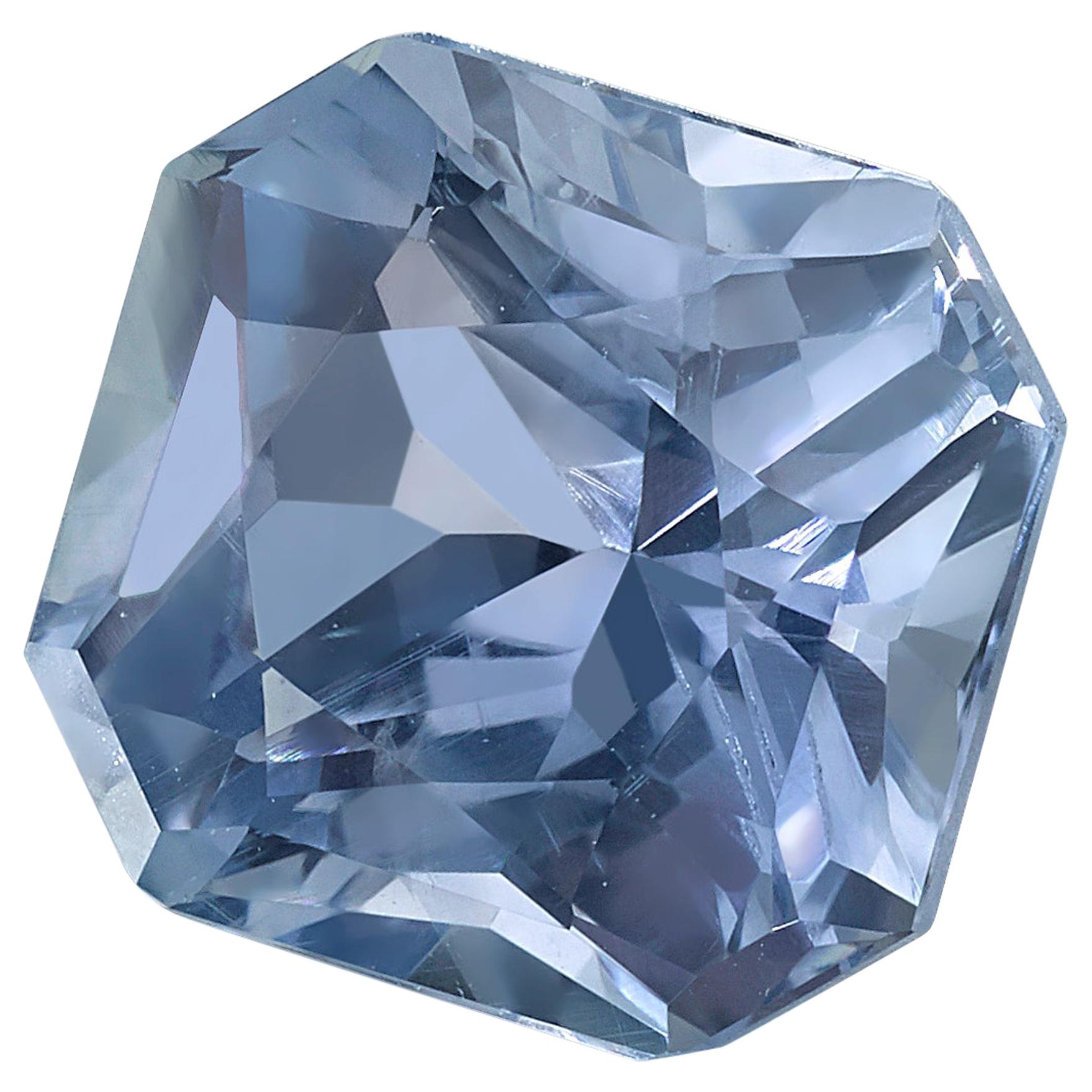 GIA Certified 2.36 Octagonal Lavendar Blue Sapphire Loose Stone