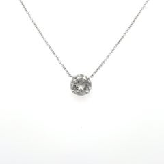 Arthur Groom & Co. GIA Certified 2.37 Carat Natural Grey Diamond Necklace