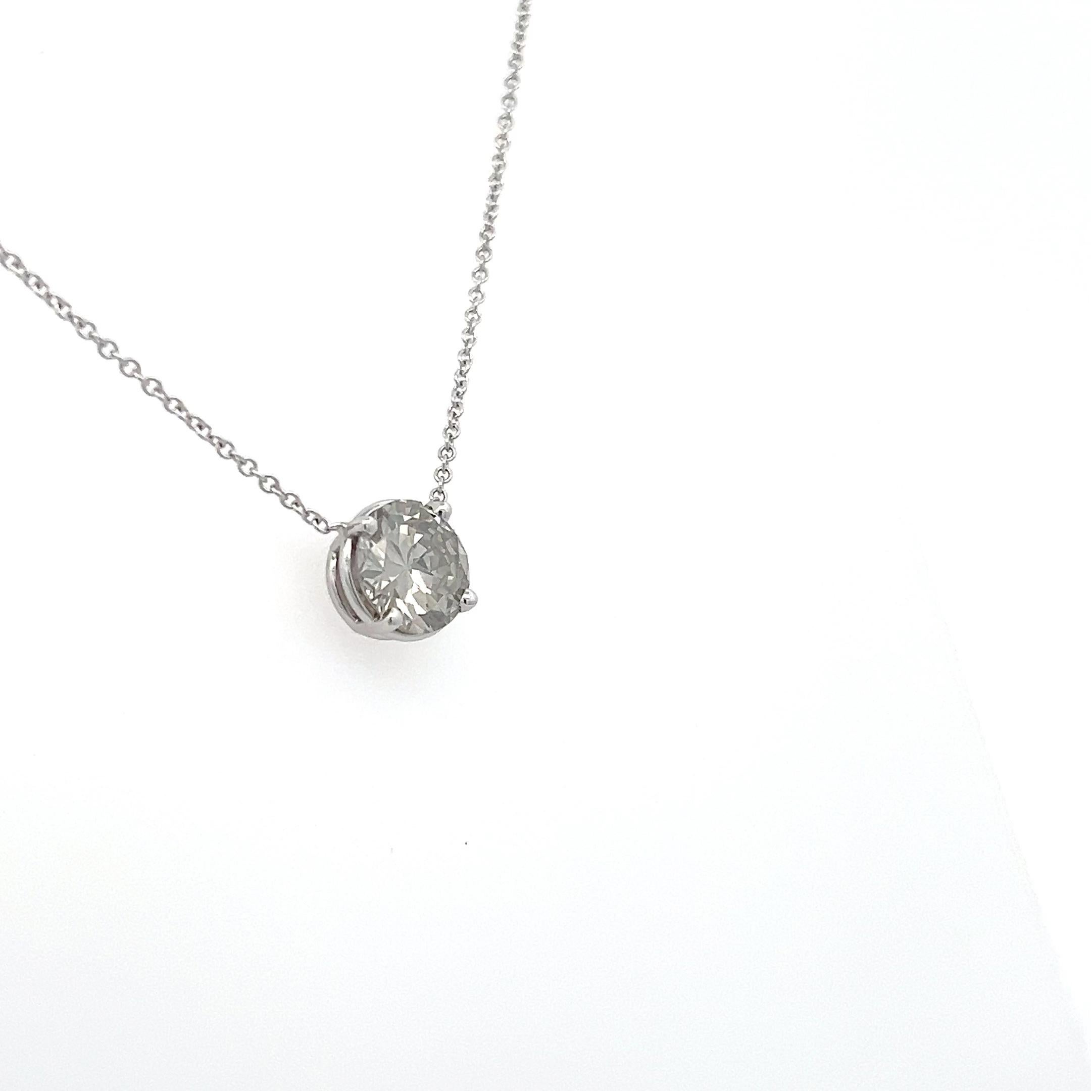 GIA Certified 2.37 Carat Natural Grey Diamond Necklace In New Condition For Sale In Ridgewood, NJ