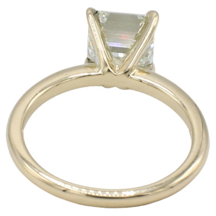 Taille Asscher Bague de fiançailles certifiée GIA 2,38 carats M VS1 Asscher Cut Natural Diamond en vente