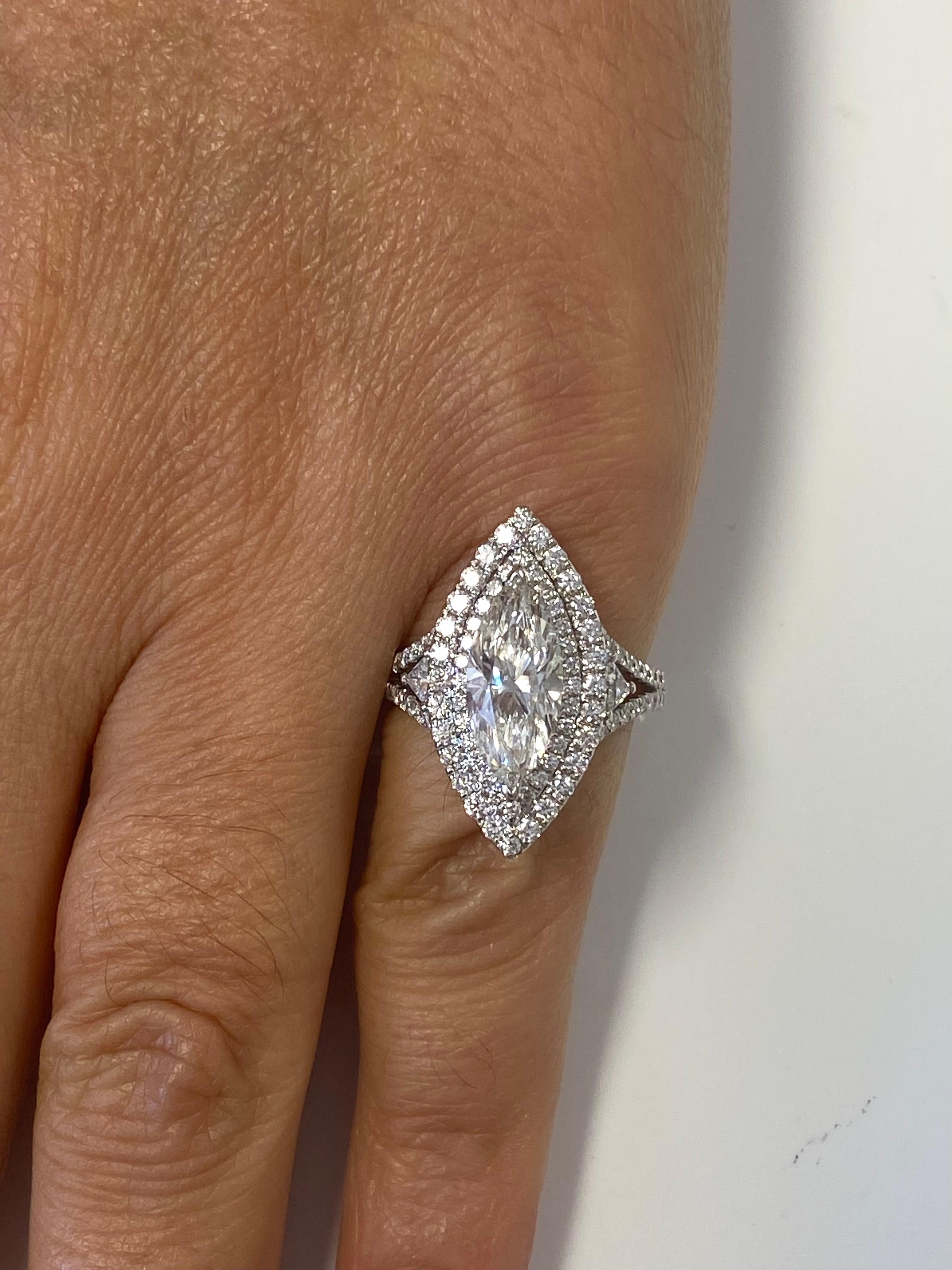 GIA Certified 2.38 Carat Marquis-Cut 