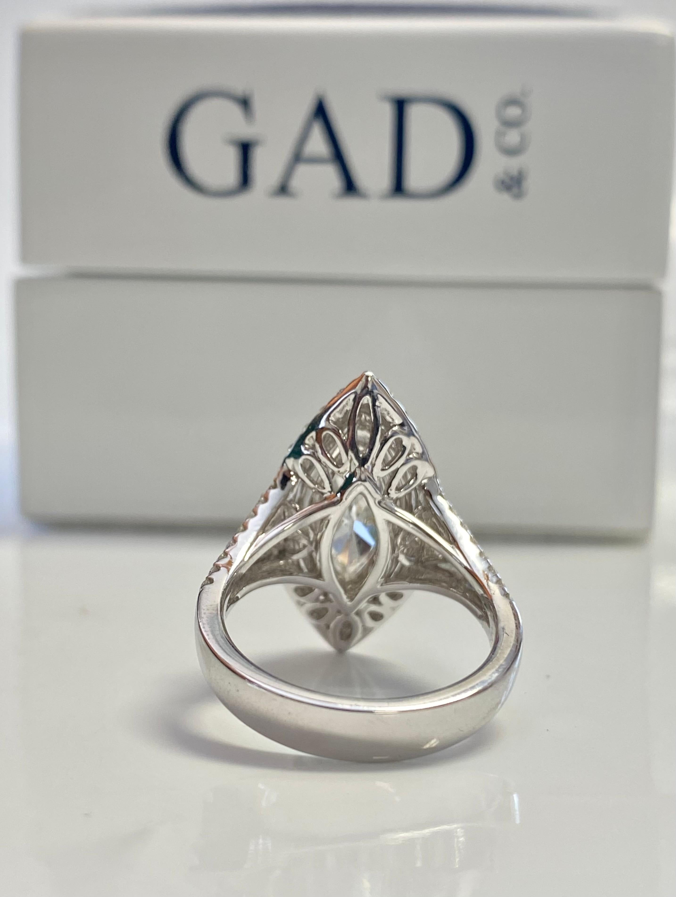 GIA Certified 2.38 Carat Marquis-Cut 