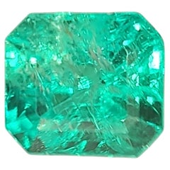 Smeraldo colombiano certificato GIA da 2,39ct, taglio ottagonale, Unisex, 1990