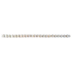 GIA Certified 24 Carat White Brilliant Cut Tennis Diamond Bracelet
