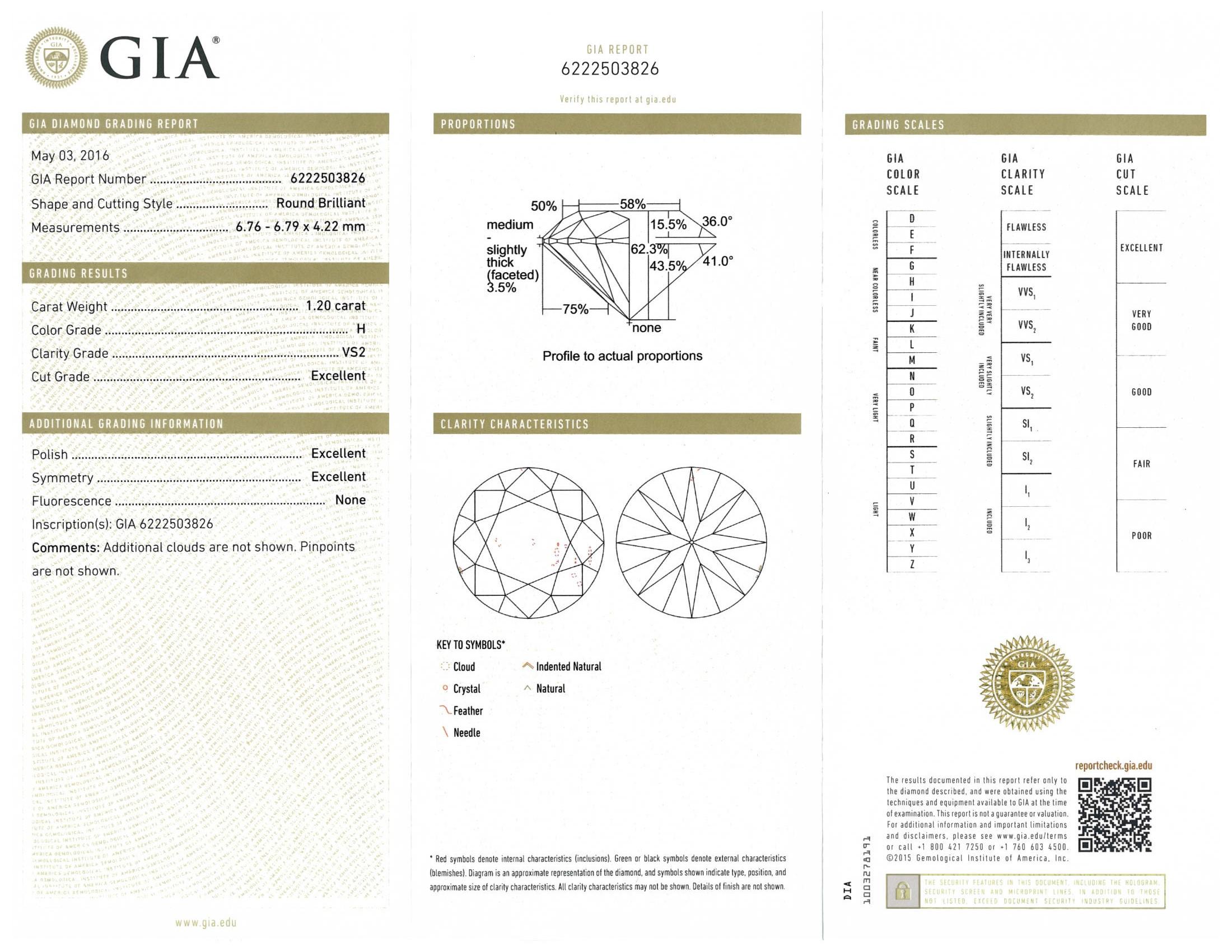 Round Cut GIA Certified 2.40 Carat GH Color Round Brilliant Cut Diamond Studs For Sale