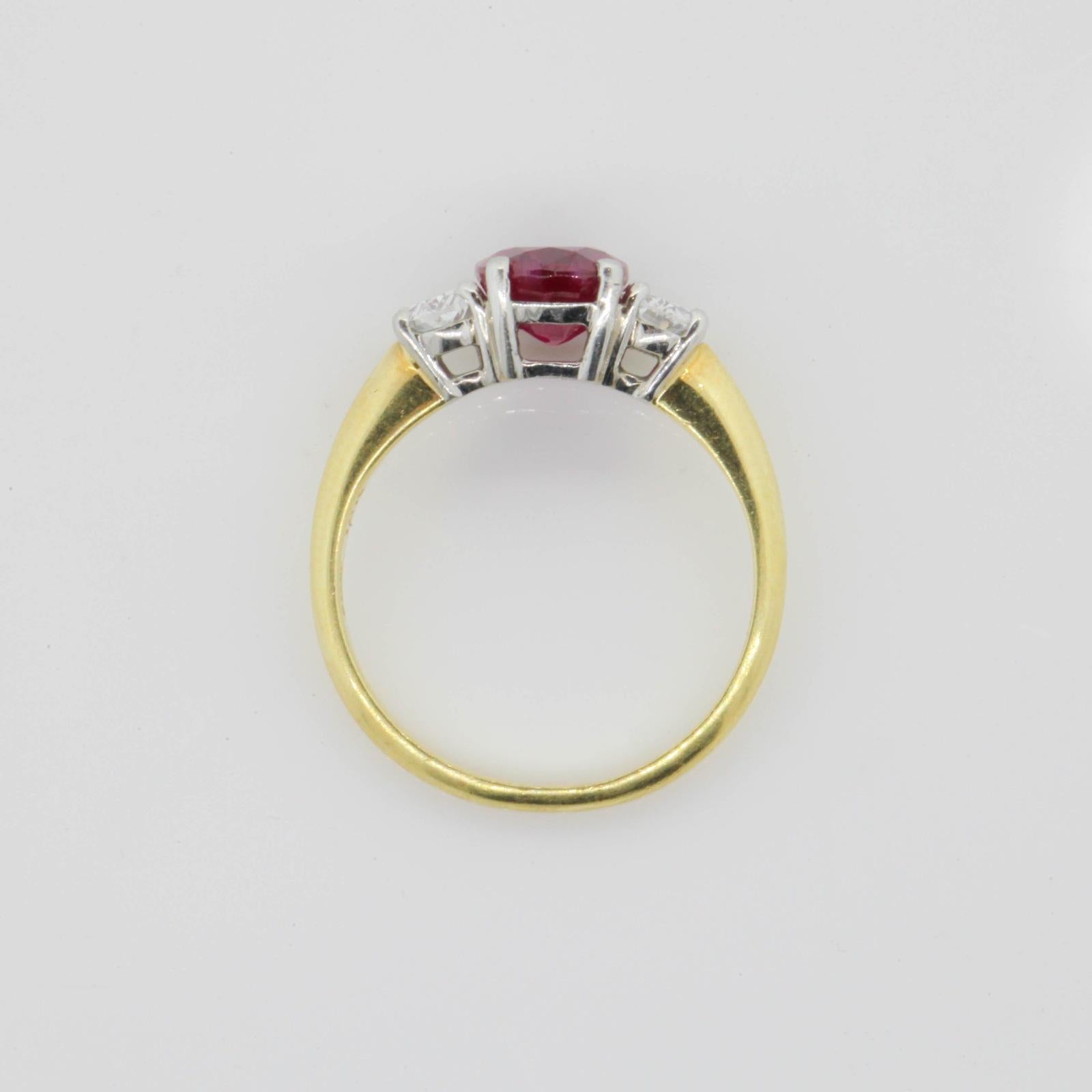 burmese ruby engagement ring